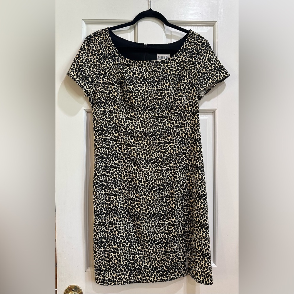 ROBBIE BEE Cheetah Leopard Animal Print Dress Size 10